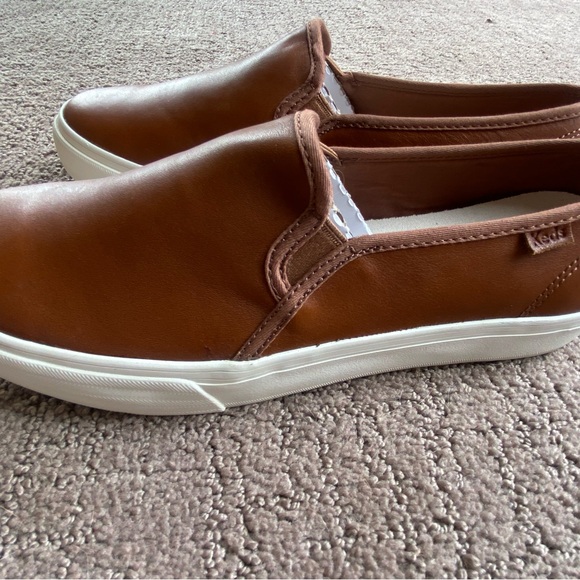 Keds Brown Leather Slip-On Loafers - Picture 2 of 4